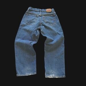 Y2K Levis 550 Relaxed Fit Husky Blue Denim Jeans Medium Wash W27 L25 Cotton